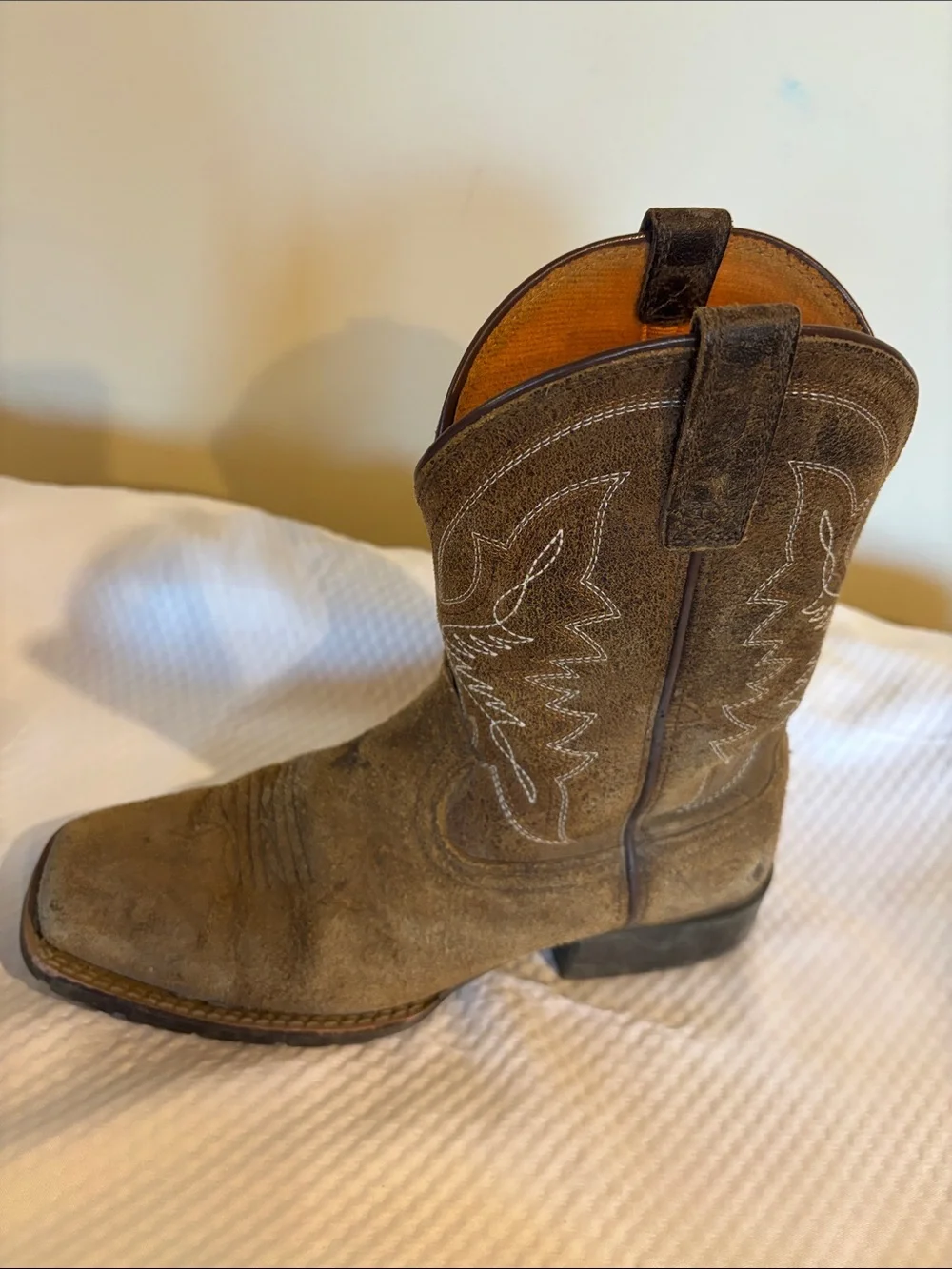 Ariat Kids Tan Brown Western Pull-On Boots